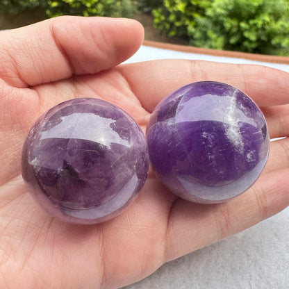 Natural Dream Amethyst Ball, Chevron Amethyst Mini Sphere, Dog Tooth Amethyst, Banded Amethyst, Amethyst Crystal Ball