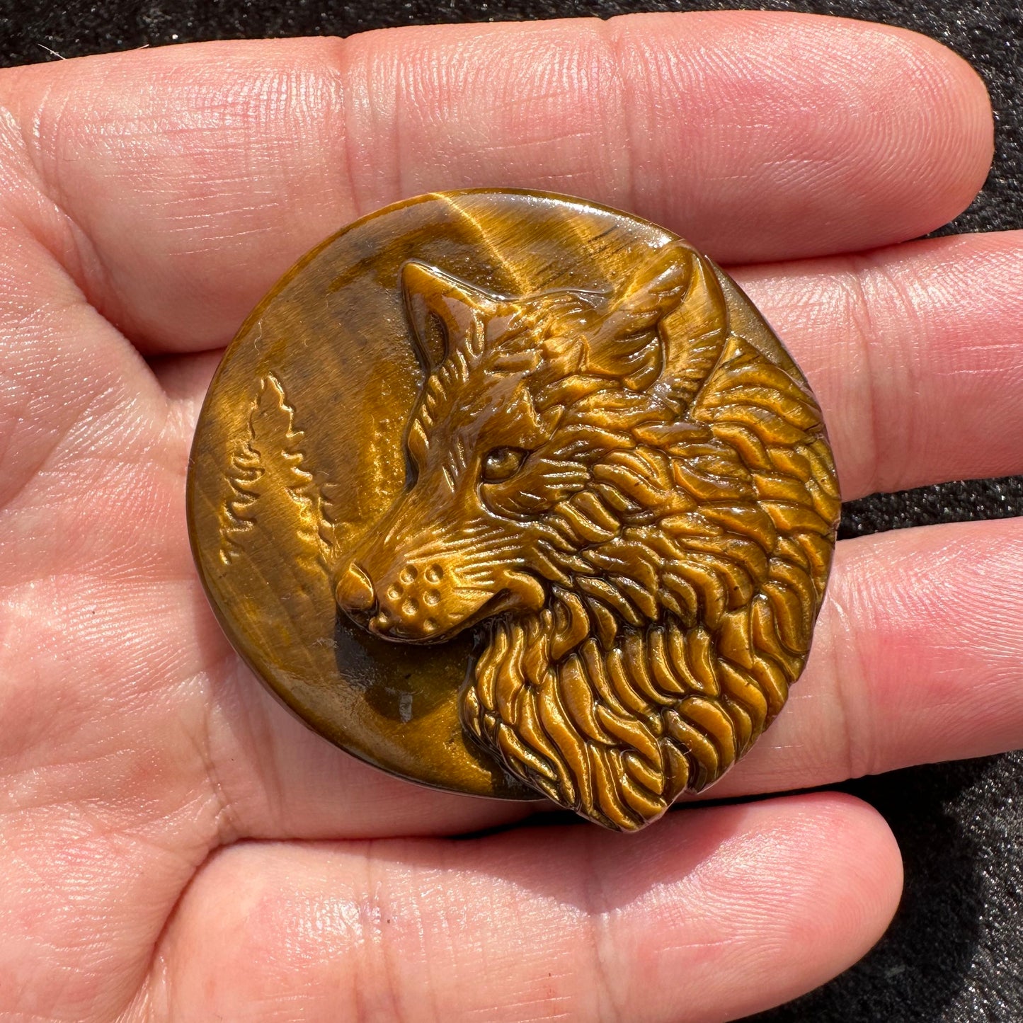 High-quality Tiger's Eye Wolf Carving, 2 Styles Natural Tiger Eye Animal Carvings, Wolf Sculpture