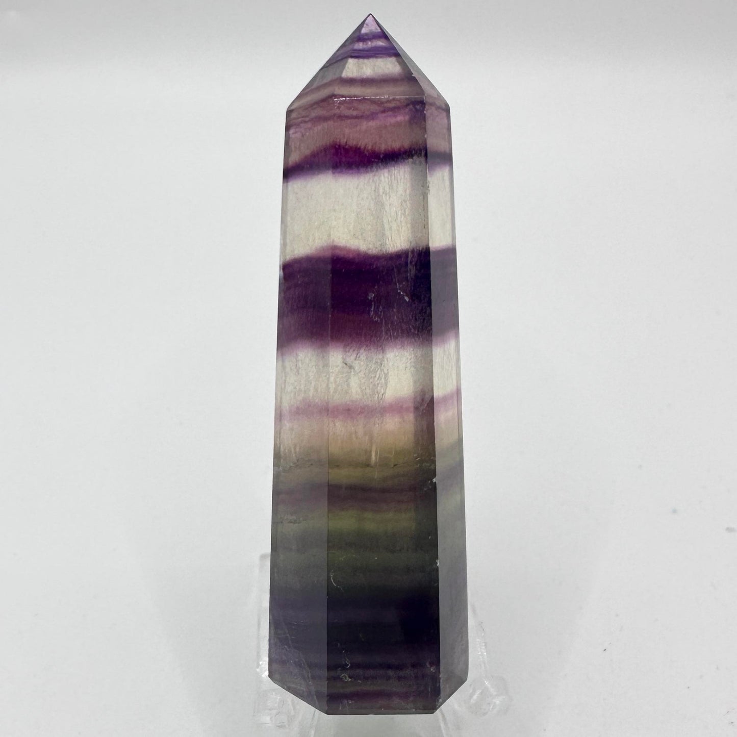 Natural Colorful Fluorite Crystal Point, Rainbow Fluorite Tower, Multicolored Fluorite Obelisk, Fluorite Healing Wand, Energy Point