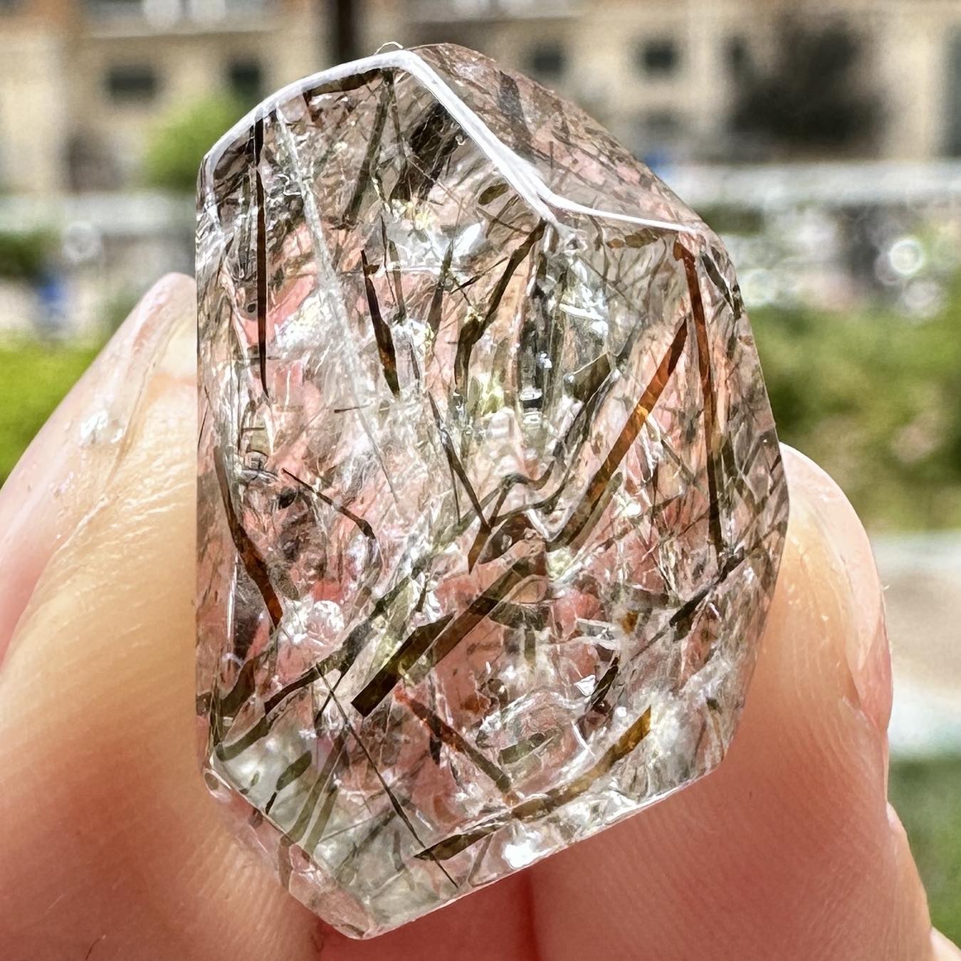 Rare Multi-Colored Rutile Quartz, Super Clear Crystal with Multi-Colored Rutile Inclusions