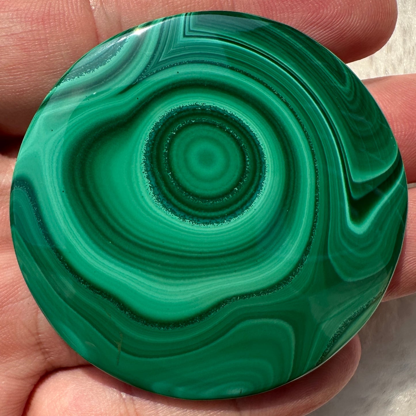 Natural Malachite Polished Round Disk, 2 sizes High Quality Malachite Crystal Disk