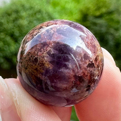 Natural Purple Garden Quartz Crystal Ball, Rare Amethyst Garden Quartz Mini Sphere, Lavender Garden Quartz