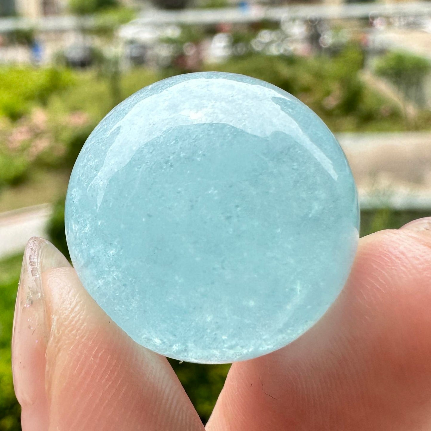 Natural Aquamarine Ball, Aquamarine Mini Ball, Blue Beryl Ball, Crystal Ball