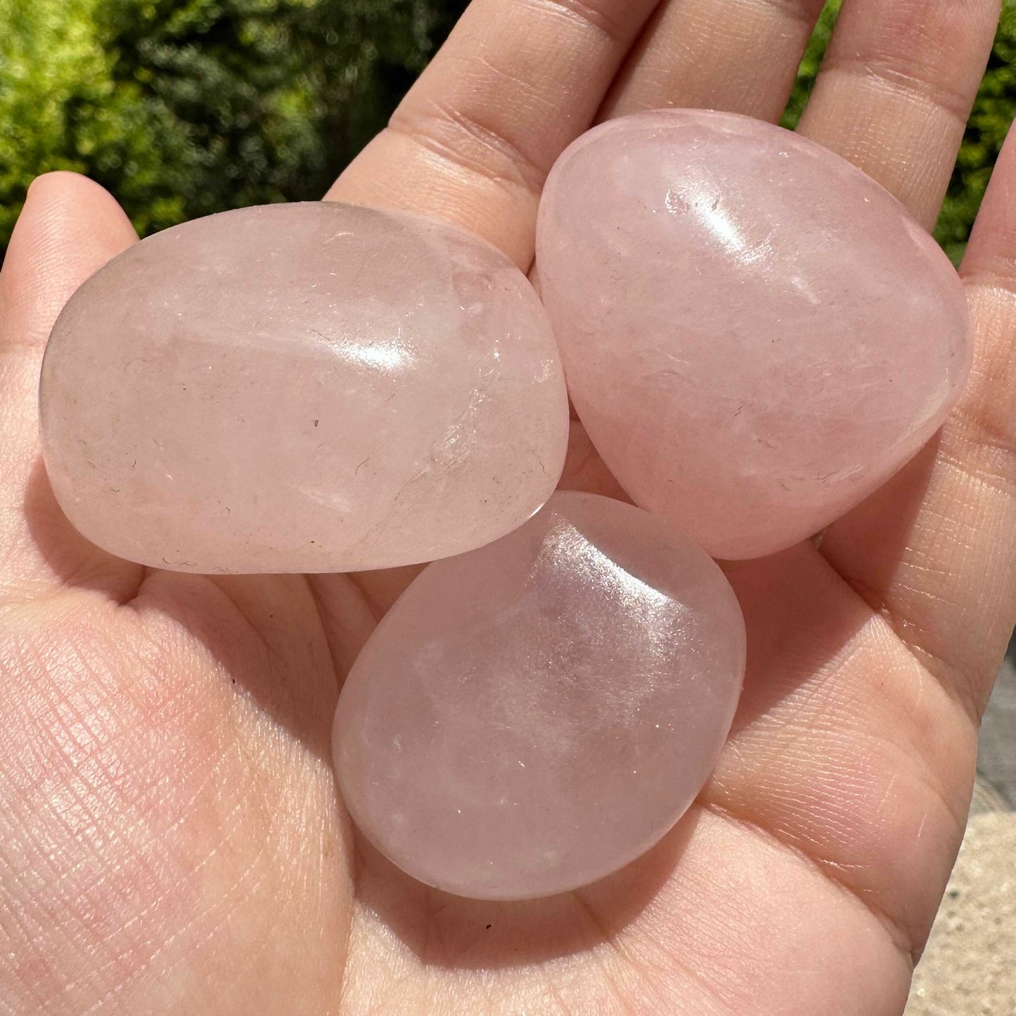 Nature Rose Quartz Tumble Stones; Pink Quartz Gemstone Nuggets, Semi-Polished Love Stone