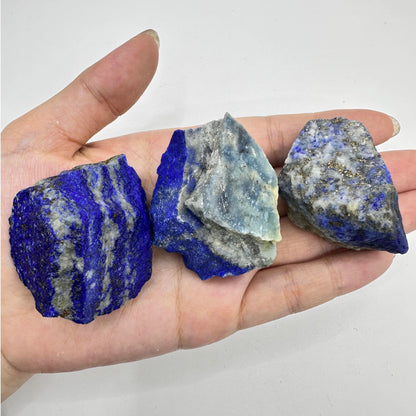 Nature Lapis Lazuli Raw Stones, Unpolished Lapis Lazuli Chunks, Crystal Specimen