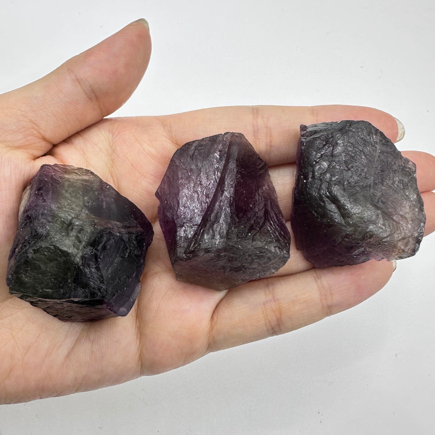 Nature Fluorite Raw Stones, Crystal Specimens of Colorful Fluorite, Green Fluorite and Purple Fluorite