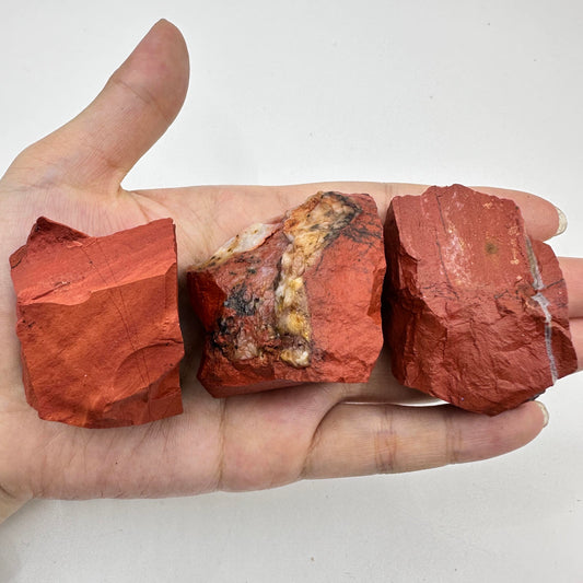 Nature Red Jasper Raw Stones, Unpolished Red Jasper Chunks, Crystal Specimen