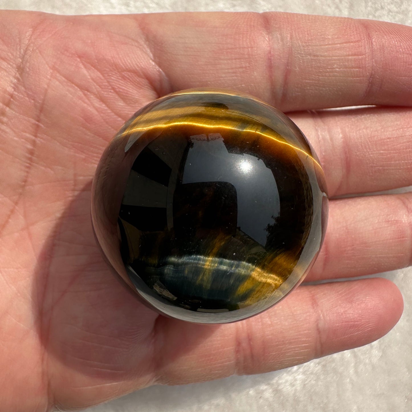 Natural Golden Blue Tiger Eye Crystal Ball, Multiple Sizes Yellow Blue Tiger Eye Mini Sphere