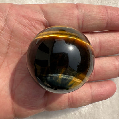 Natural Golden Blue Tiger Eye Crystal Ball, Multiple Sizes Yellow Blue Tiger Eye Mini Sphere