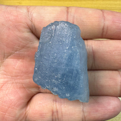 Nature Aquamarine Raw Stone With Protective Gel Coat, Aquamarine Specimen