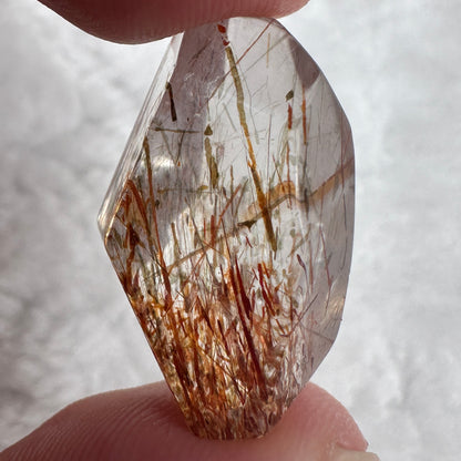 Rare Multi-Colored Rutile Quartz, Super Clear Crystal with Multi-Colored Rutile Inclusions