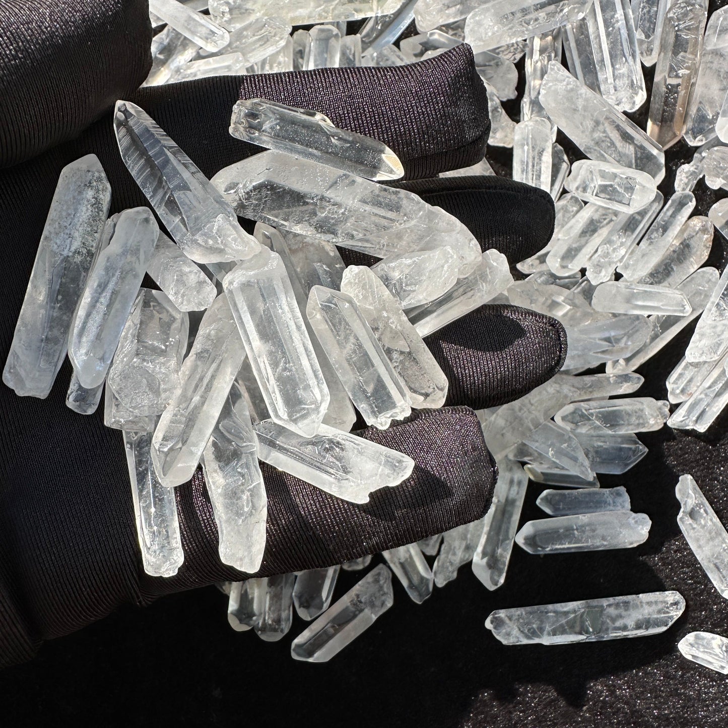 Natural Clear Quartz Crystal Tips, Small Clear Quartz Prisms