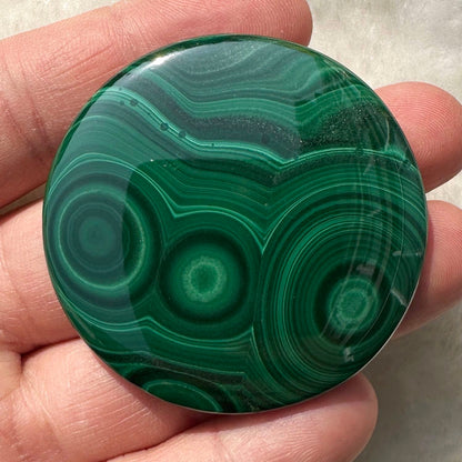 Natural Malachite Polished Round Disk, 2 sizes High Quality Malachite Crystal Disk