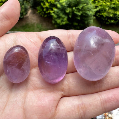 Nature Amethyst Tumble Stones; Amethyst Gemstone Nuggets, Semi-Polished Amethyst Crystal