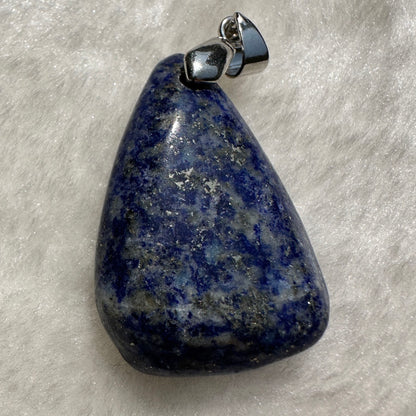 Natural Lapis Lazuli Droplet Pendant, 2.2-3.5cm/0.87-1.38in Royal Blue Gemstone Tear Drop