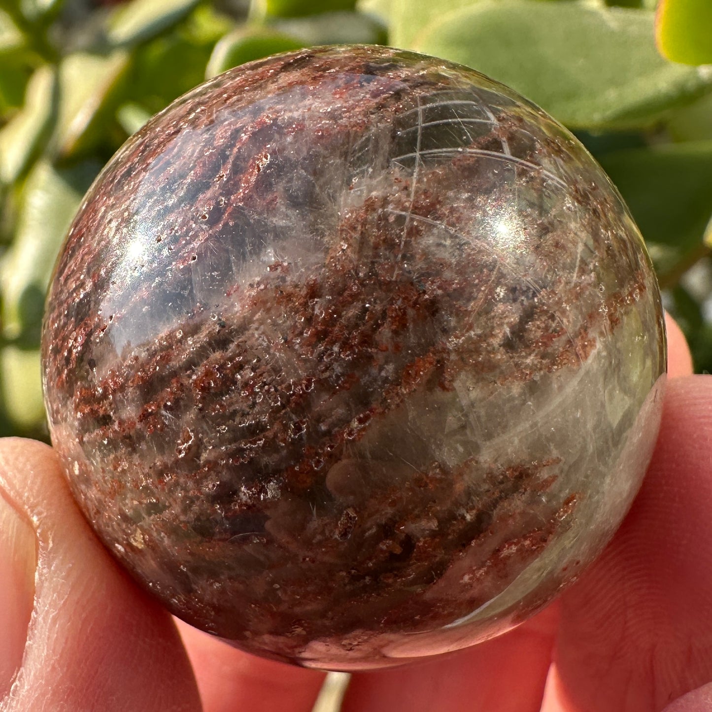 Nature Garden Quartz Mini Spheres, Lodolite Quartz Crystal Sphere, Thousand Layers Phantom Crystal Ball, Scenic Quartz, Landscape Quartz