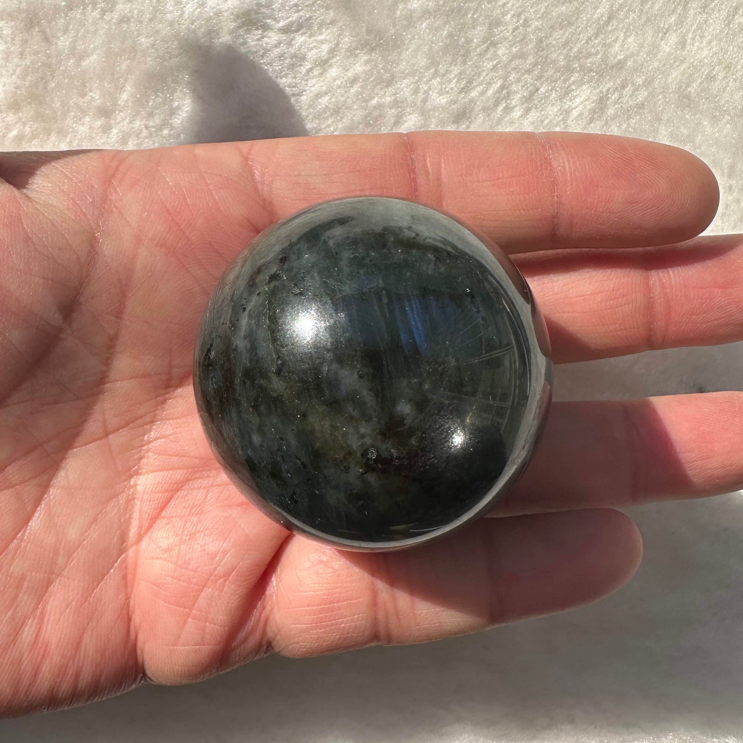 Natural Labradorite Sphere with Glow, Multiple Sizes Mystical Crystal Ball