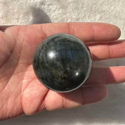 Natural Labradorite Sphere with Glow, Multiple Sizes Mystical Crystal Ball