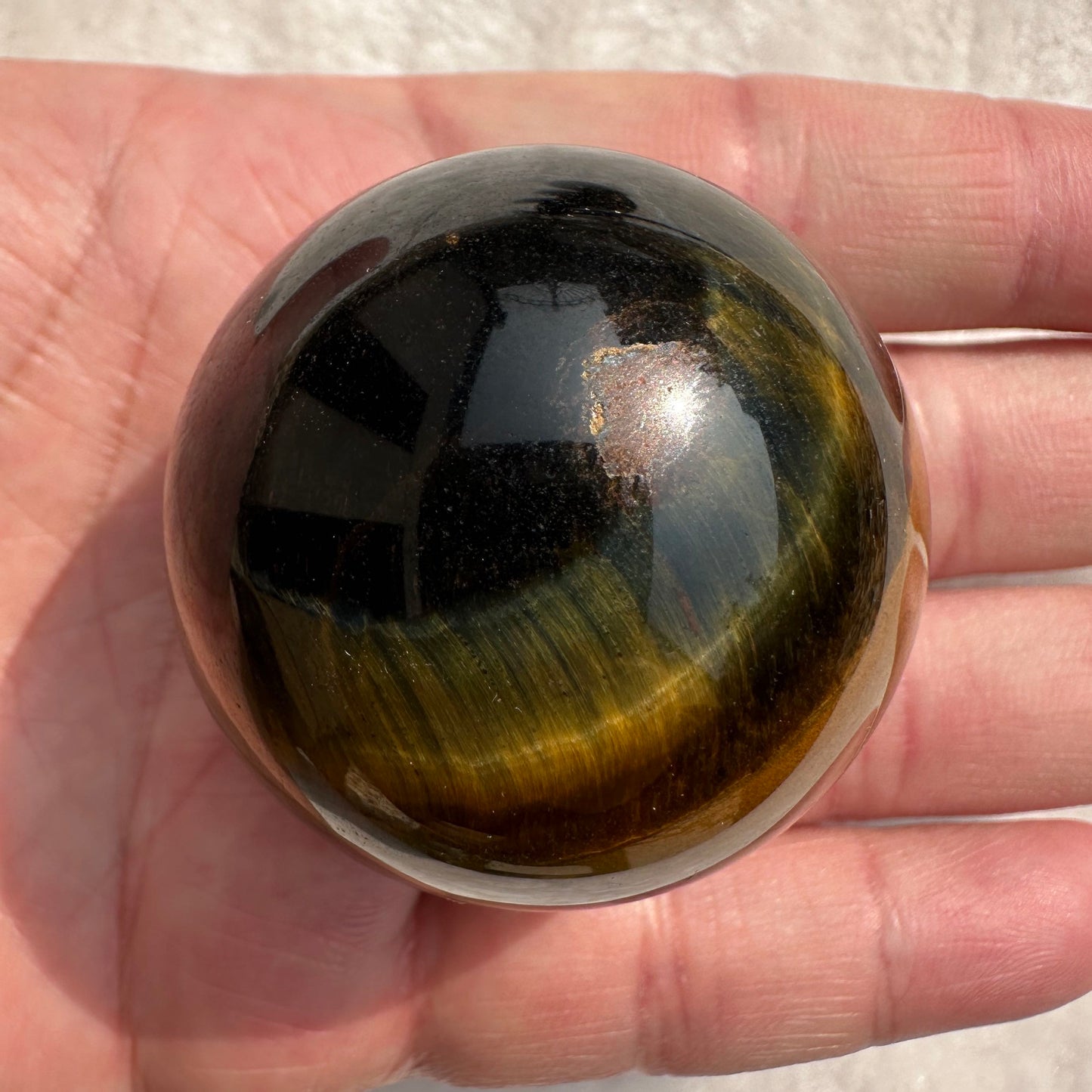 Natural Golden Blue Tiger Eye Crystal Ball, Multiple Sizes Yellow Blue Tiger Eye Mini Sphere