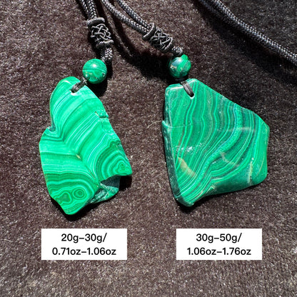 Natural Malachite Slice Pendant, Malachite Jewelry, Gemstone Pendant, Stylish Necklace Accessory