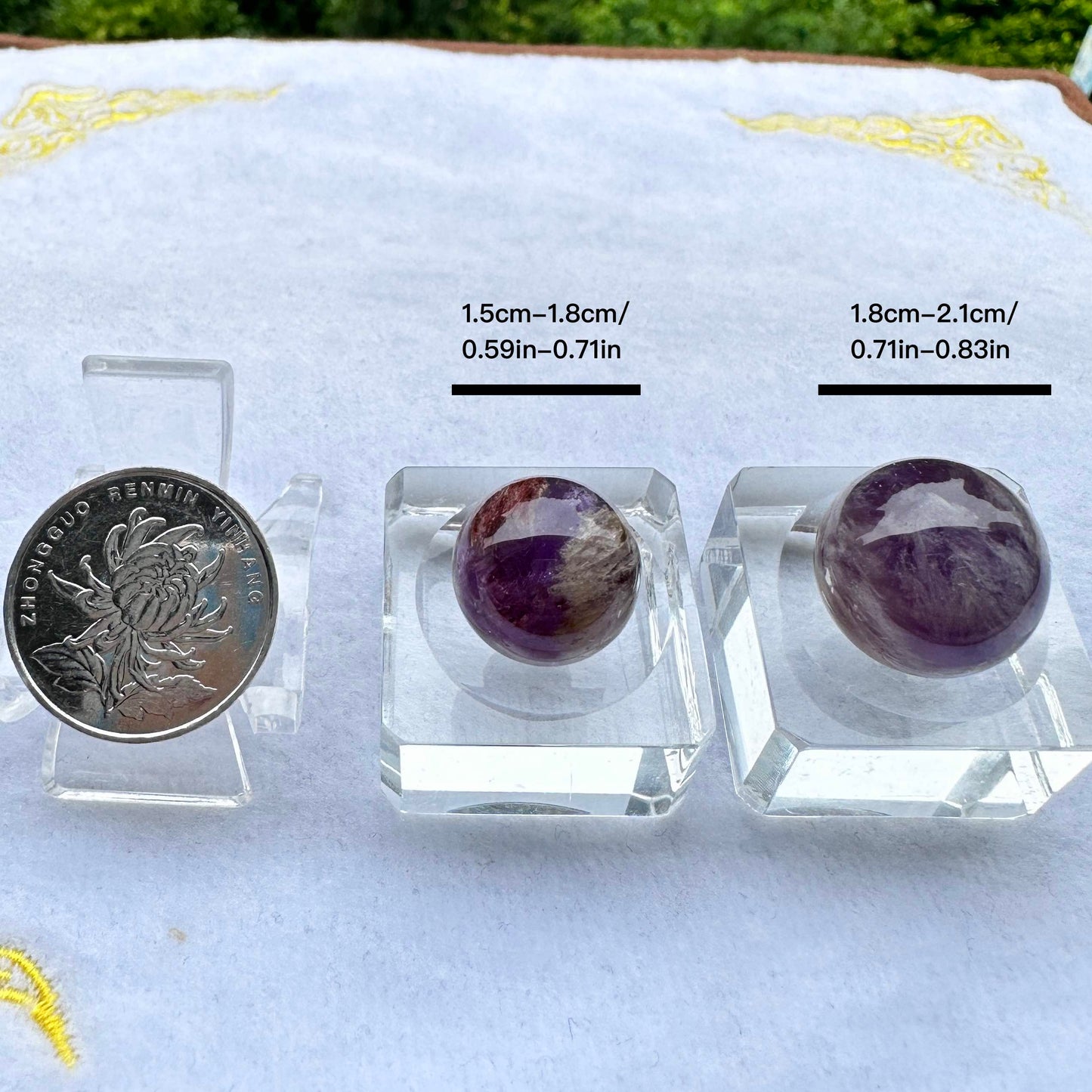 Natural Purple Garden Quartz Crystal Ball, Rare Amethyst Garden Quartz Mini Sphere, Lavender Garden Quartz