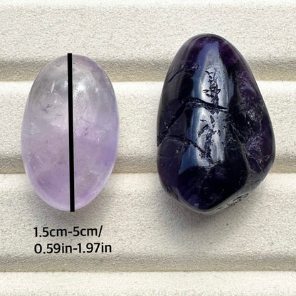 Nature Amethyst Tumble Stones; Amethyst Gemstone Nuggets, Semi-Polished Amethyst Crystal