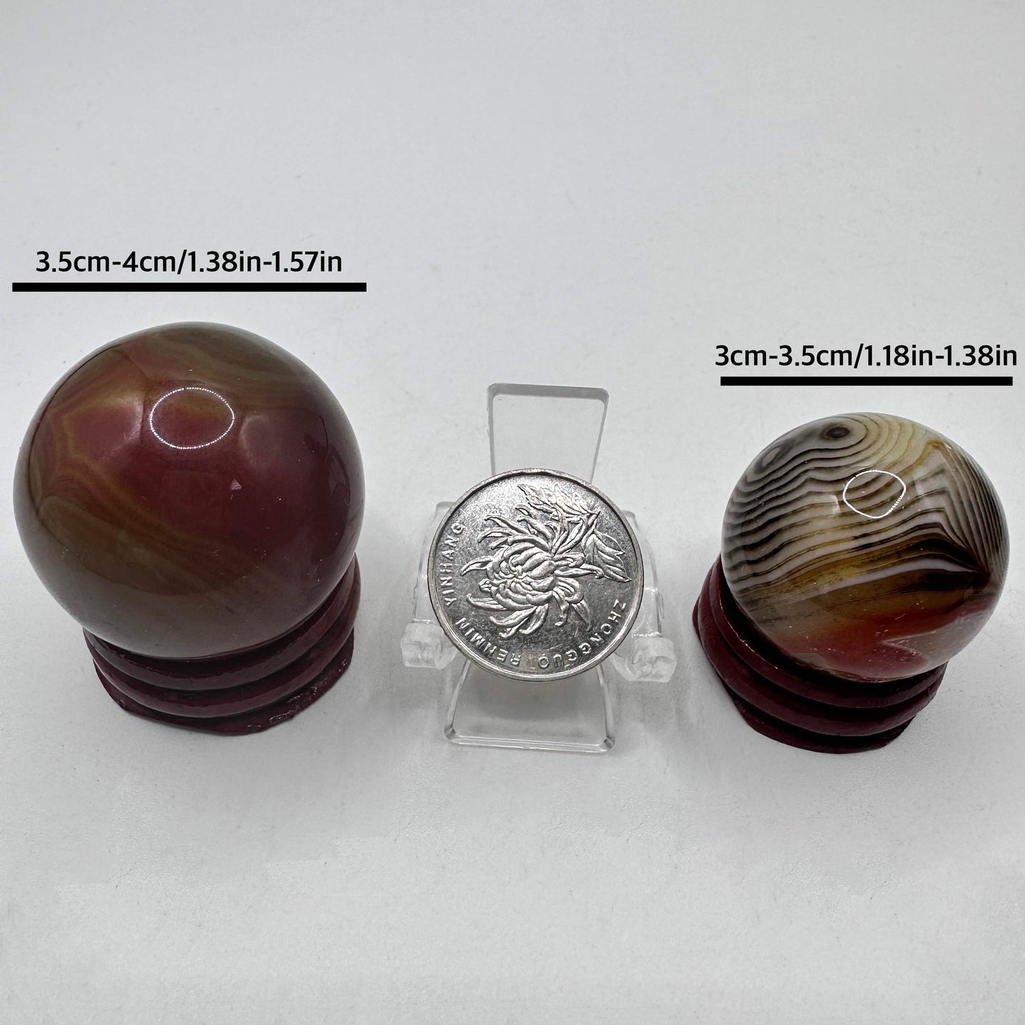 Nature Sardonyx Mini Sphere, Sardonyx Silk Agate Orbs, Banded Agate Pocket Stone