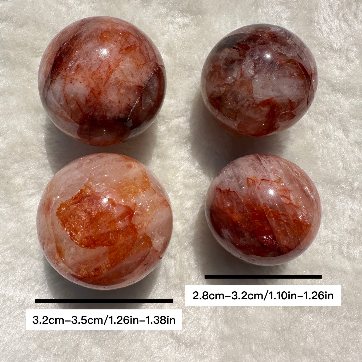 Nature Fire Quartz Sphere, Polished Hematoid Quartz Crystal Ball, Red Phantom Quartz Orb