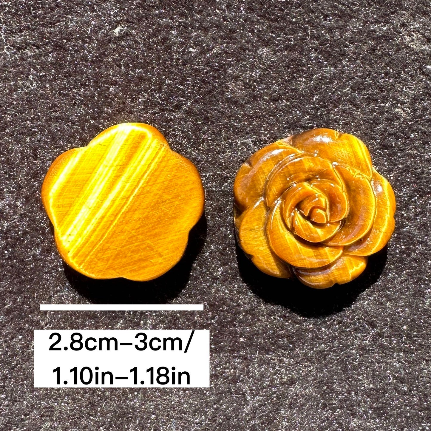 High-quality Tiger's Eye Rose Carving, Natural Tiger Eye Flower Carvings, Rose Sculpture