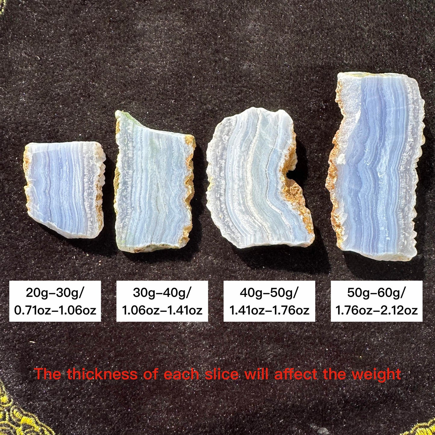 Natural Blue Lace Agate Slice with Calming Blue and Peaceful Veins; Rare Blue Lace Chalcedony Crystal Slice