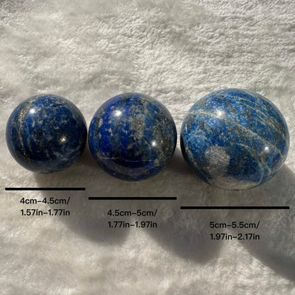 Nature Lapis Lazuli Mini Sphere, Multiple Sizes Lapis Lazuli balls, Royal Blue Gemstone Sphere