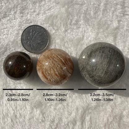 Nature Garden Quartz Mini Spheres, Lodolite Quartz Crystal Sphere, Thousand Layers Phantom Crystal Ball, Scenic Quartz, Landscape Quartz
