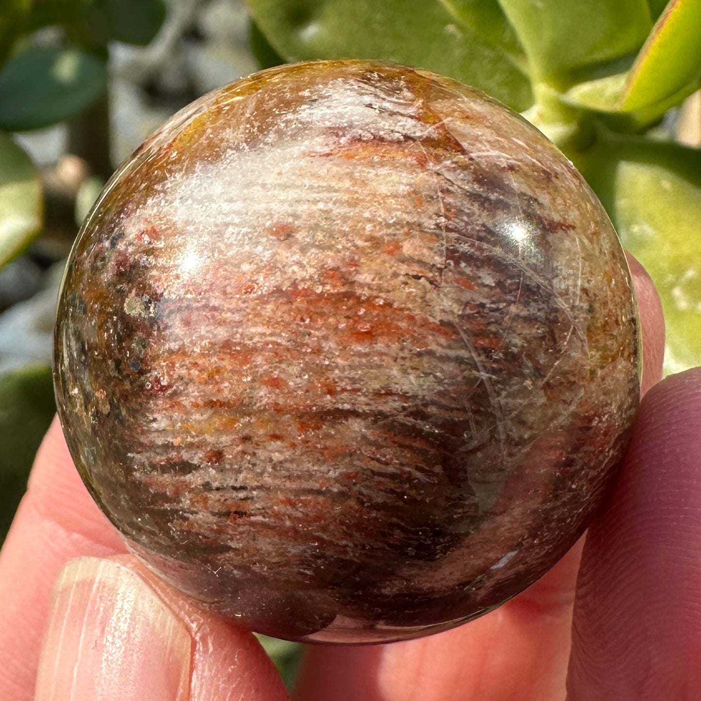 Nature Garden Quartz Mini Spheres, Lodolite Quartz Crystal Sphere, Thousand Layers Phantom Crystal Ball, Scenic Quartz, Landscape Quartz