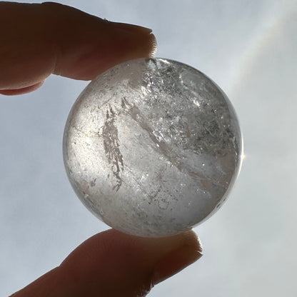 Natural Clear Quartz Crystal Sphere, Clear Quartz Orb, Crystal Ball