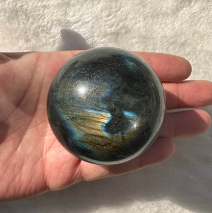 Natural Labradorite Sphere with Glow, Multiple Sizes Mystical Crystal Ball