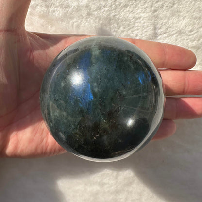 Natural Labradorite Sphere with Glow, Multiple Sizes Mystical Crystal Ball