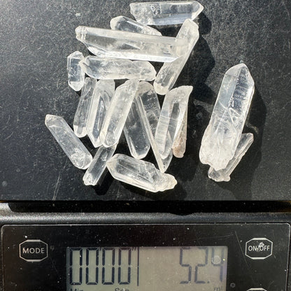 Natural Clear Quartz Crystal Tips, Small Clear Quartz Prisms