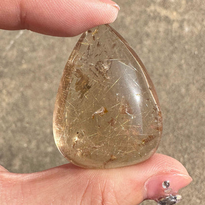 Golden Hair Quartz Tear Drops - Various Grades and Sizes; Rutile Quartz Crystal Tear Drop Pendant without Hole