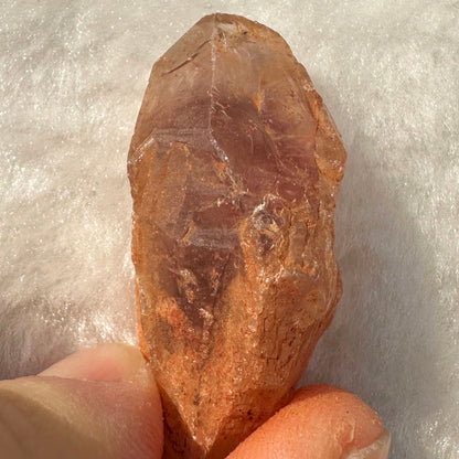 Natural Amethyst Tip Containing Mysterious Pyramid Shape within the Crystal