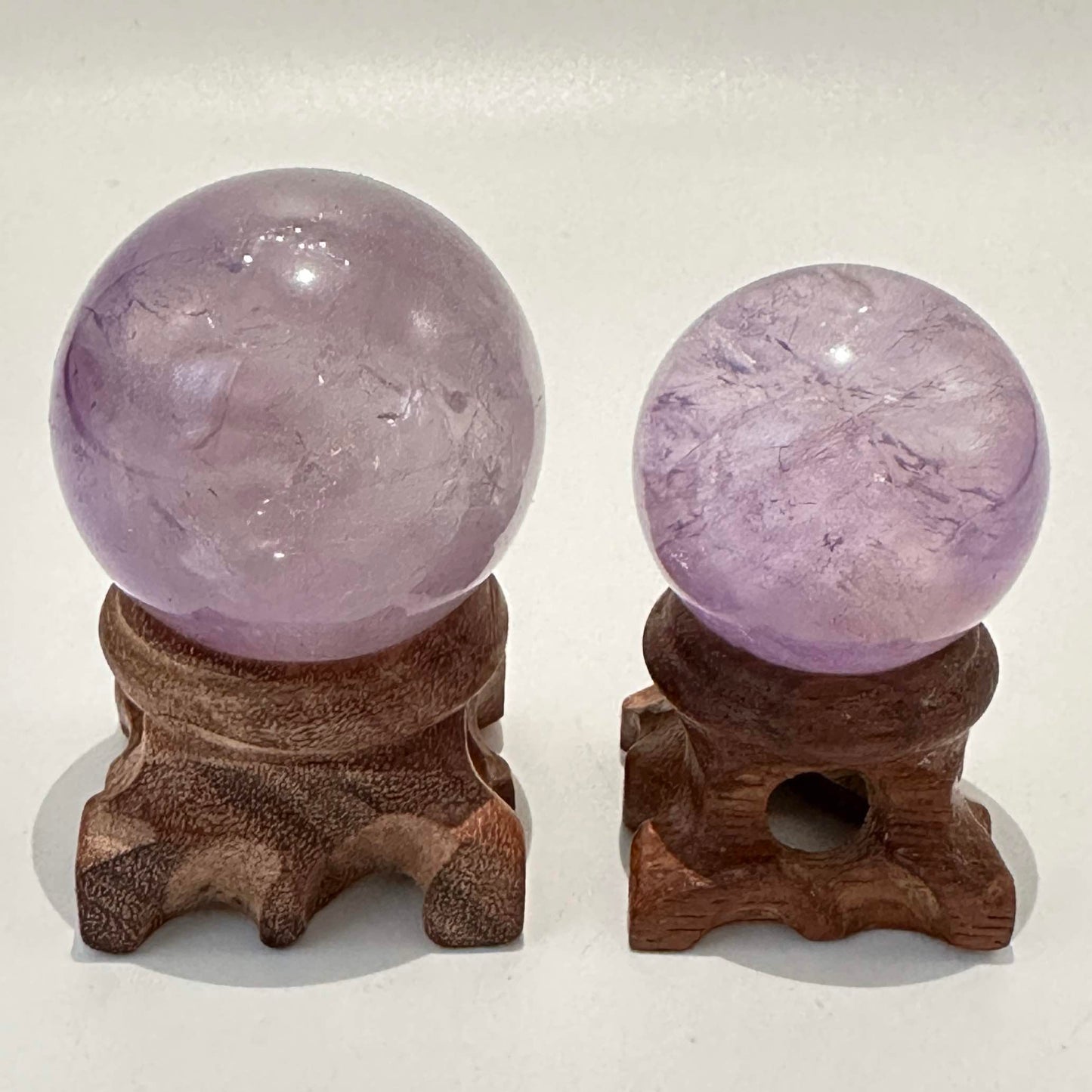 Natural Amethyst Mini Sphere, Different Sizes and Quality; Translucent Amethyst Crystal Sphere, Small Amethyst Orb, High-quality Crystal Ball, Gemstone Sphere