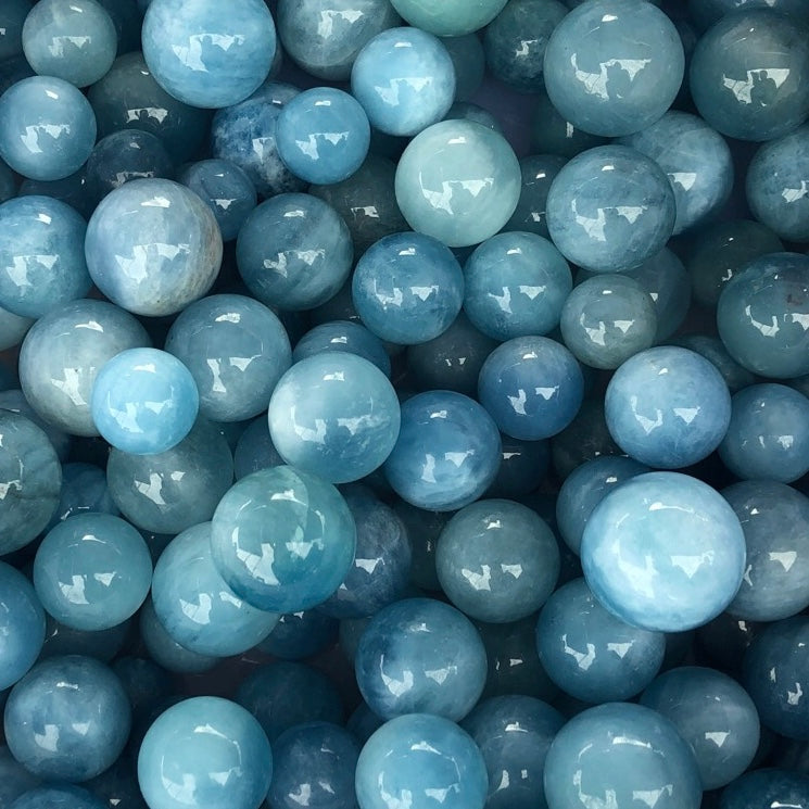 Natural Aquamarine Ball, Aquamarine Mini Ball, Blue Beryl Ball, Crystal Ball