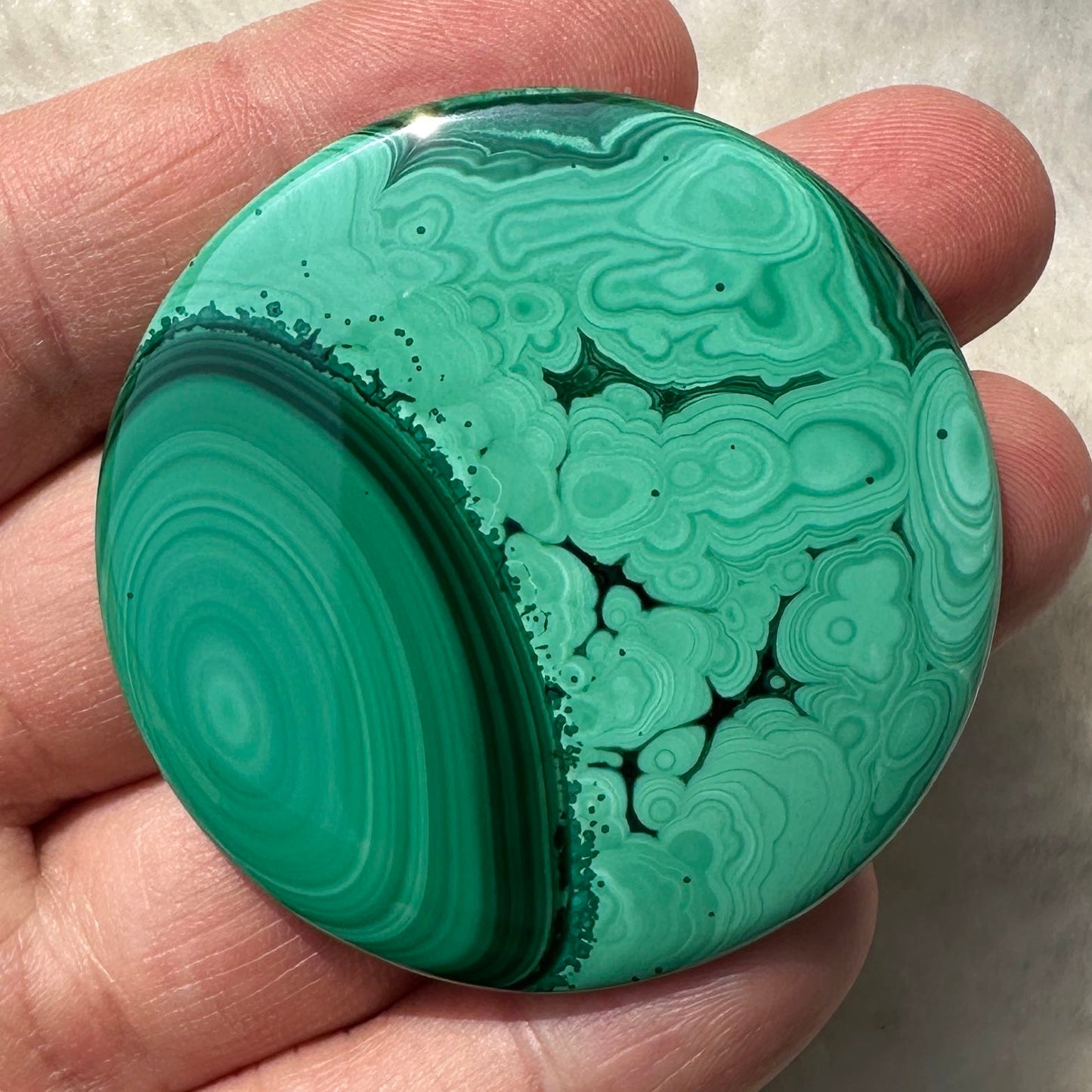 Natural Malachite Polished Round Disk, 2 sizes High Quality Malachite Crystal Disk