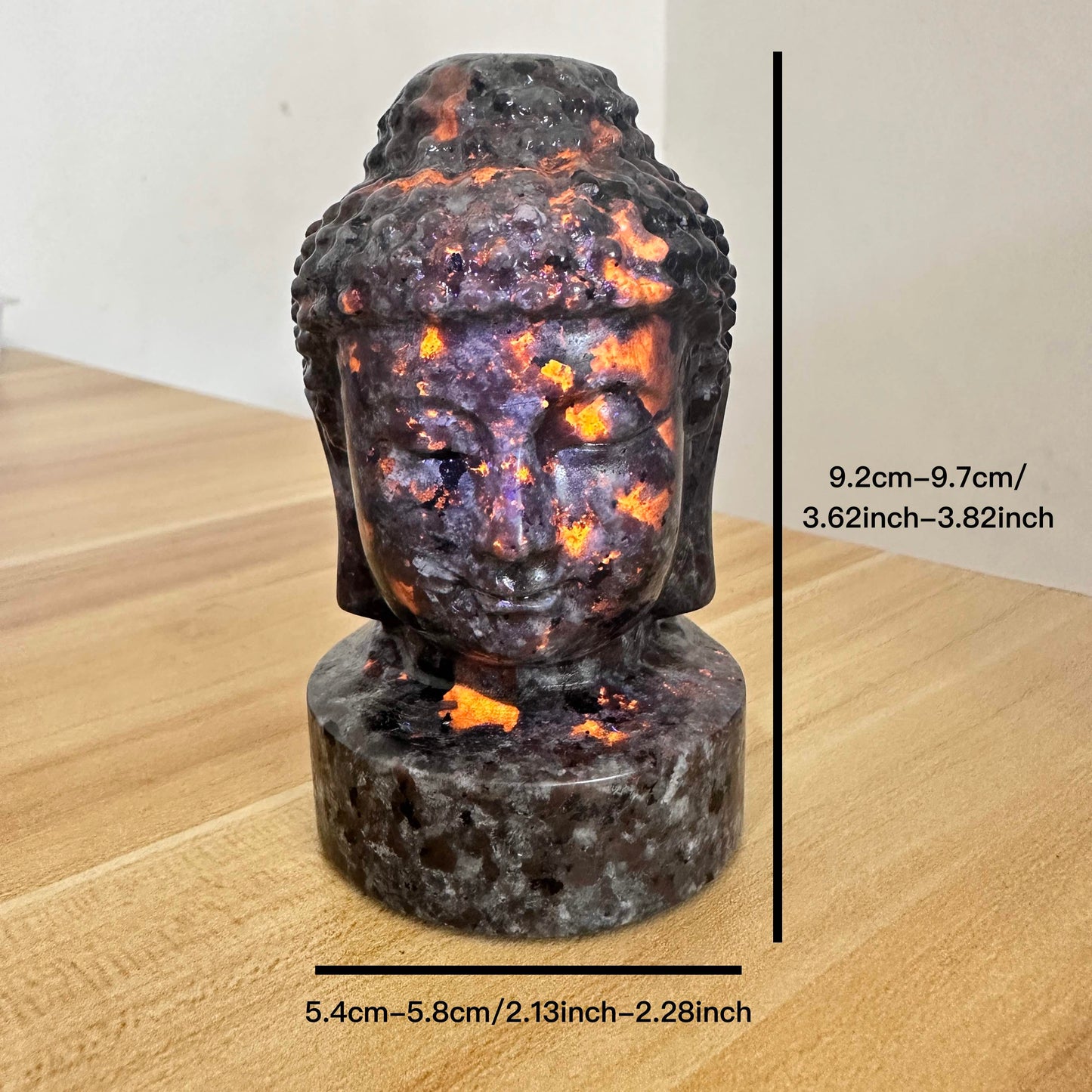 Natural Yooperlite Buddha Statue, Yooperlite Buddha Sculpture, Fluorescent Sodalite God Carving