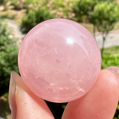 Natural Rose Quartz Balls in Different Sizes And Quality, Pink Crystal Ball, Small Rose Quartz Orb, Gemstone Sphere