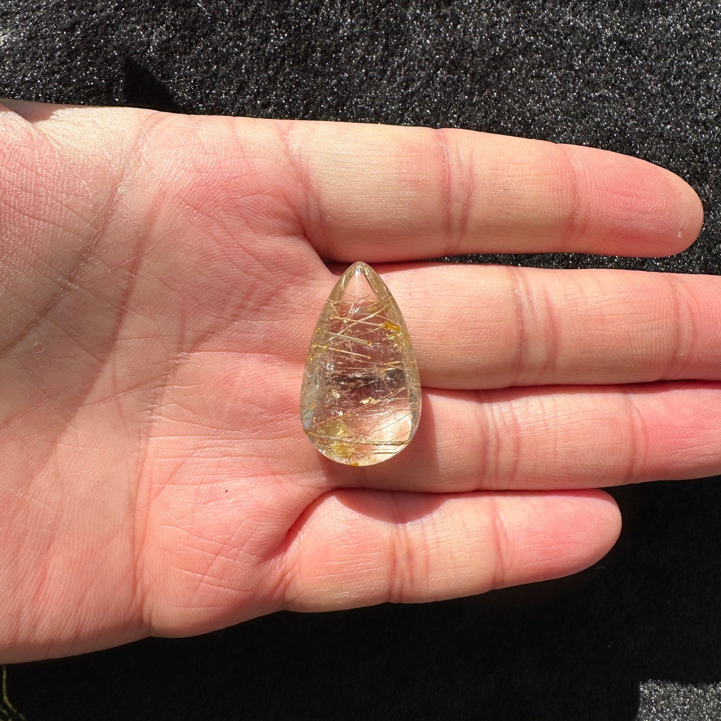 Golden Hair Quartz Tear Drops - Various Grades and Sizes; Rutile Quartz Crystal Tear Drop Pendant without Hole