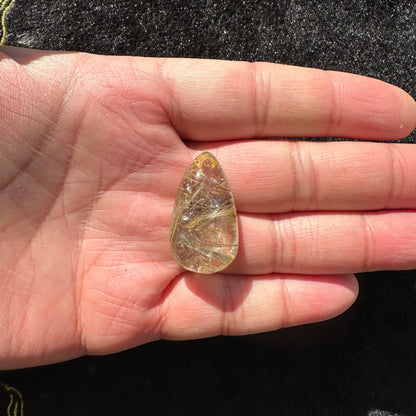 Golden Hair Quartz Tear Drops - Various Grades and Sizes; Rutile Quartz Crystal Tear Drop Pendant without Hole