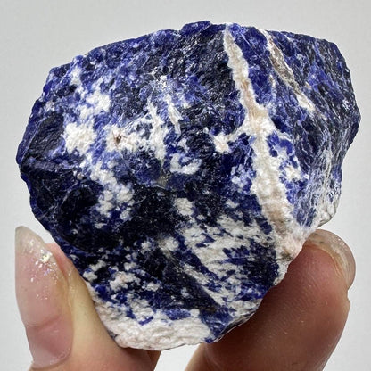 Nature Sodalite Raw Stones, Unpolished Sodalite Chunks, Crystal Specimen