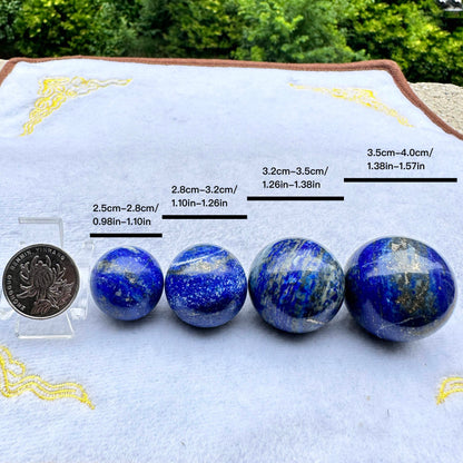 Nature Lapis Lazuli Mini Sphere, Multiple Sizes Lapis Lazuli balls, Royal Blue Gemstone Sphere