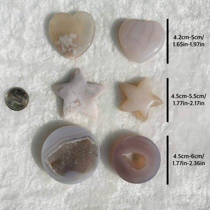 Natural Agate Heart Carving, Agate Carving