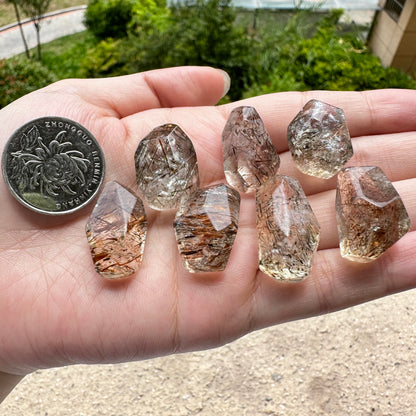 Rare Multi-Colored Rutile Quartz, Super Clear Crystal with Multi-Colored Rutile Inclusions